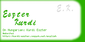 eszter kurdi business card